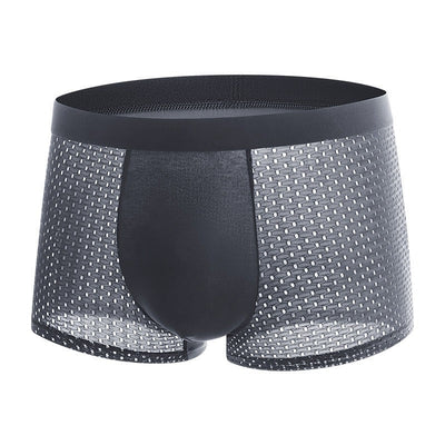 Premium Ice Silk Mesh Boxer Briefs for Men