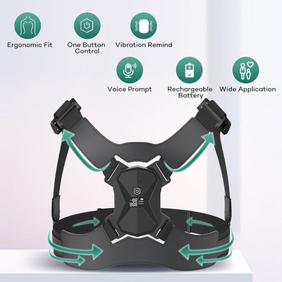 HailiCare Intelligent Vibration Voice Abdomen Correction Posture With Back Correction Belt Correction Posture - Korvel