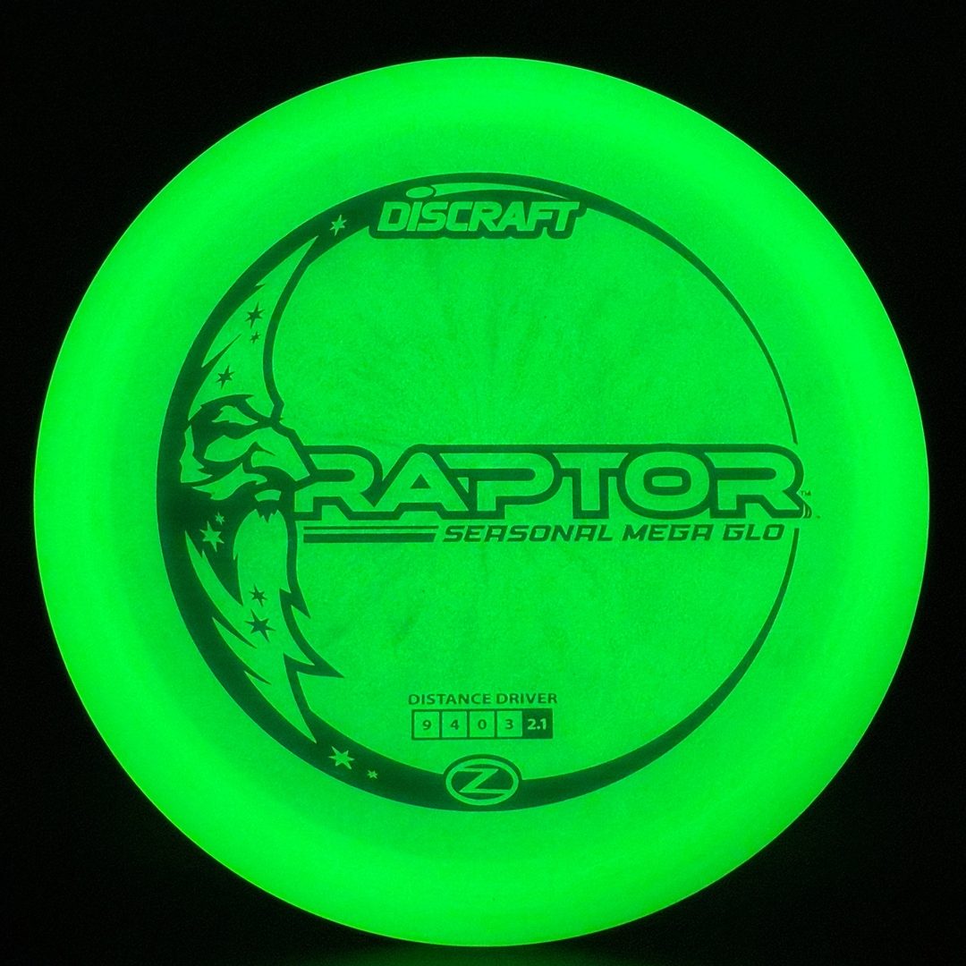 Mega Glo Raptor - Premium Glow Disc Golf Driver