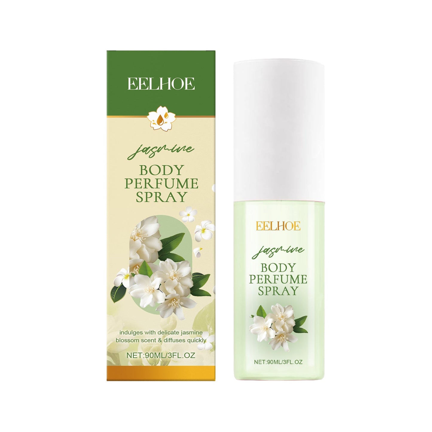 Jasmine Body Perfume Spray, Refreshes And Moisturizes Skin Lightly With A Fragrant Jasmine Fragrance - Korvel