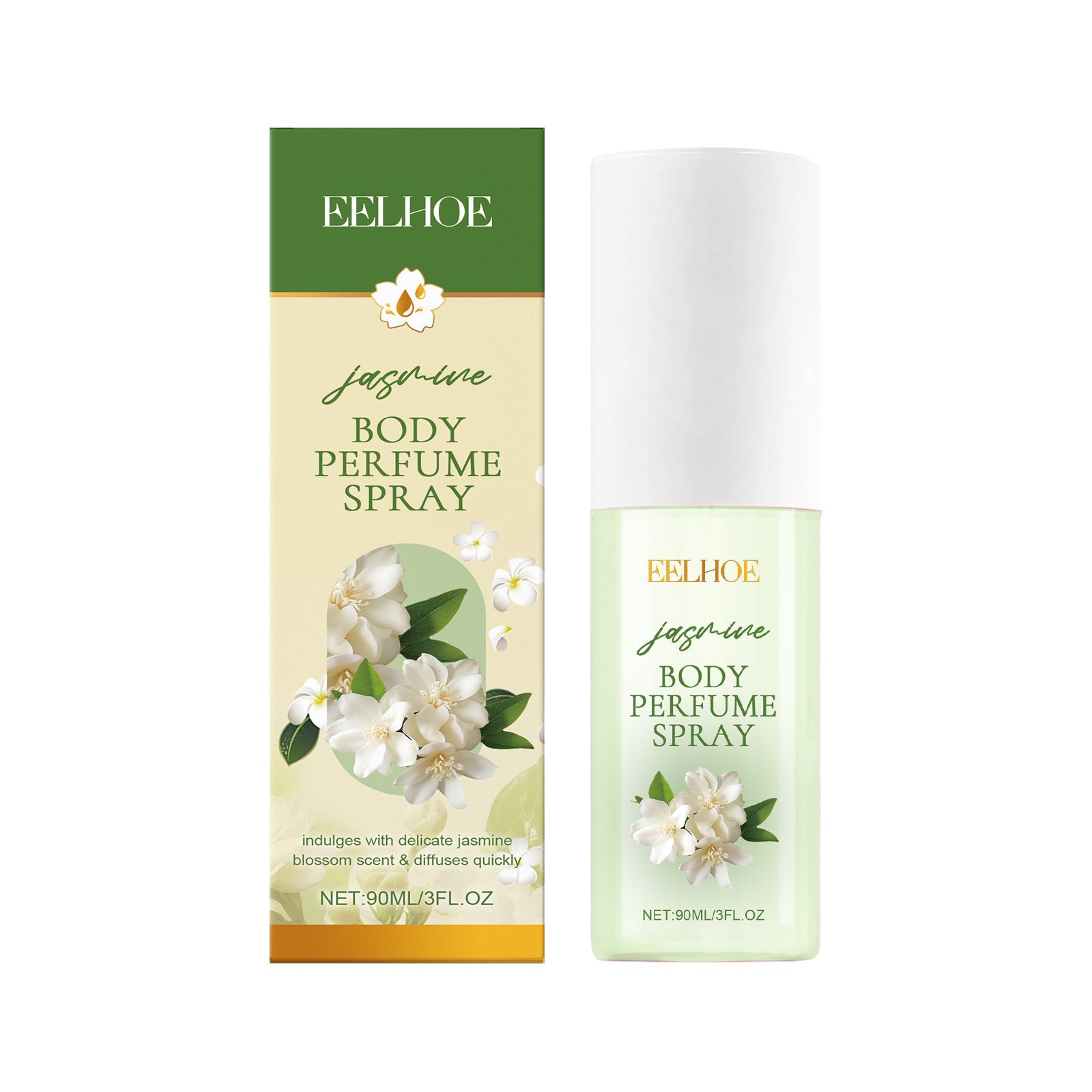 Jasmine Body Perfume Spray, Refreshes And Moisturizes Skin Lightly With A Fragrant Jasmine Fragrance - Korvel