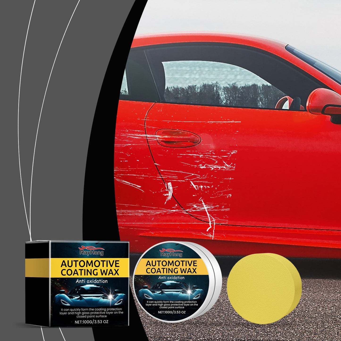Automotive Scratch Coating Paste, Car Paint Polishing Maintenance Antifouling Repair Paint Decontamination Wax - Korvel