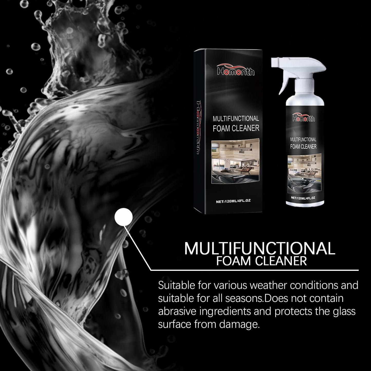 Premium Multifunctional Glass Foam Remover for Vehicles
