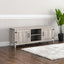 Grey Walnut TV Stand Storage Media Console with Two Doors