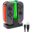 Suitable for switch charging dock Joy Con handle charging finger quad charging dock rotating light column base - Korvel