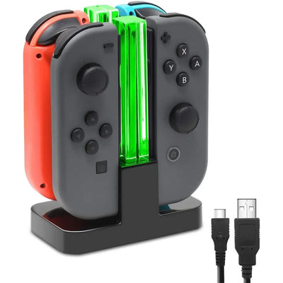 Suitable for switch charging dock Joy Con handle charging finger quad charging dock rotating light column base - Korvel