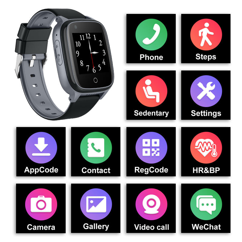 D32 Elderly Positioning Phone Watch 4G Anti-Lost Waterproof Smart Phone Watch With GPS Positioning - Korvel