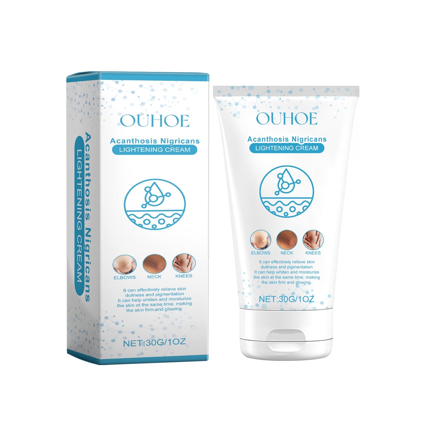 Ouhoe Black Acanthoderm Whitening Cream Soft Moisturizing, Moisturizing, Tender Skin Refreshing, Non-Greasy Elbow Neck Line Care - Korvel
