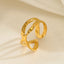 Anillo Elegante Ajustable de Apertura Cruzada