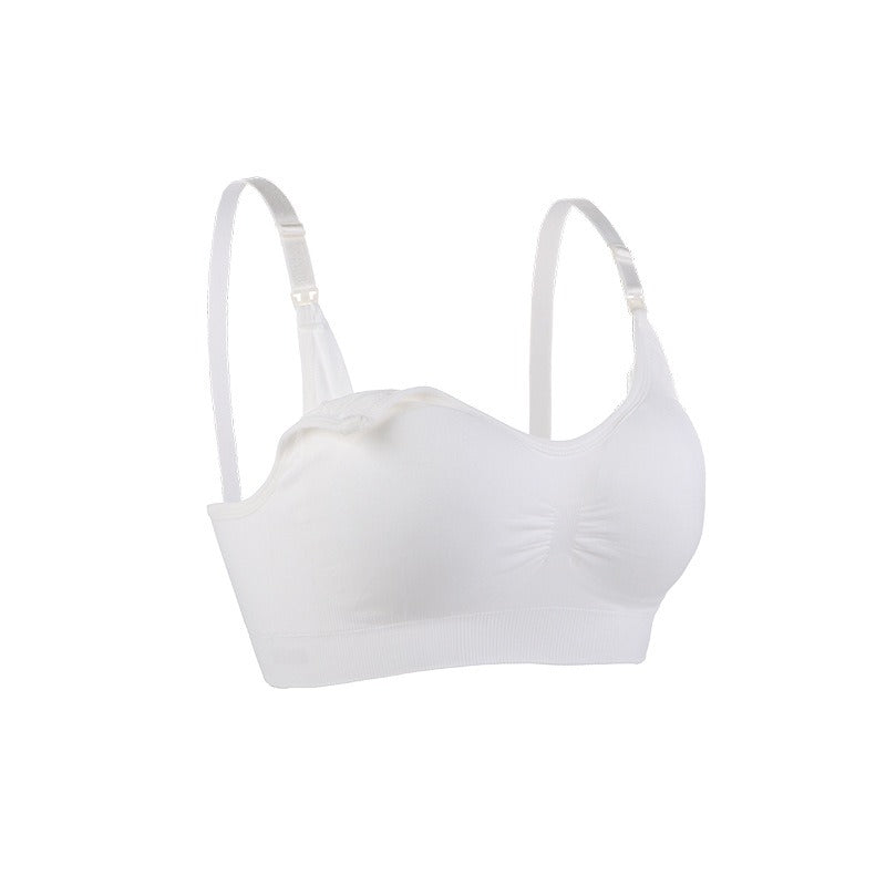 Pregnant Women Without Steel Ring Front Open Buckle Plus Size Seamless Breastfeeding Bra Adjustment Type Gathering Bra Underwear - Korvel