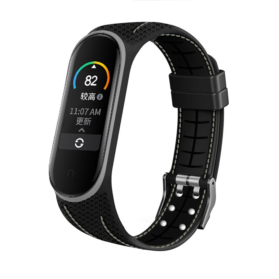 Bracelet Sport à Double Ligne pour Xiaomi Mi Band 3/4/5