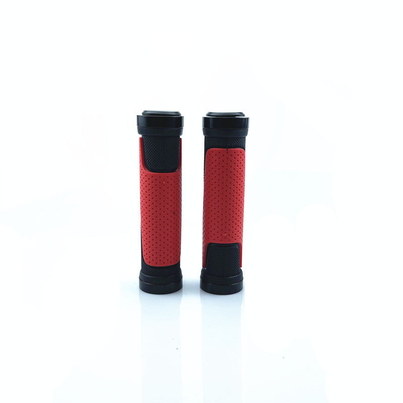 Bicycle Rubber Handle Set Mountain Bike Bilateral Lock Non-Slip Handle Bicycle Accessories Riding Equipment Color - Korvel