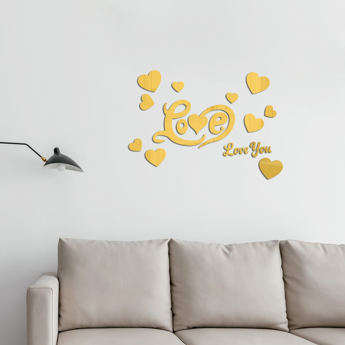 Cross-border Export Love Mirror Acrylic Wall Sticker for Bedroom and Living Room Decor - Korvel
