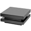 ON-TREND High Gloss Minimalist Design with LED Lights 2-Tier Square Coffee Table Black - Korvel