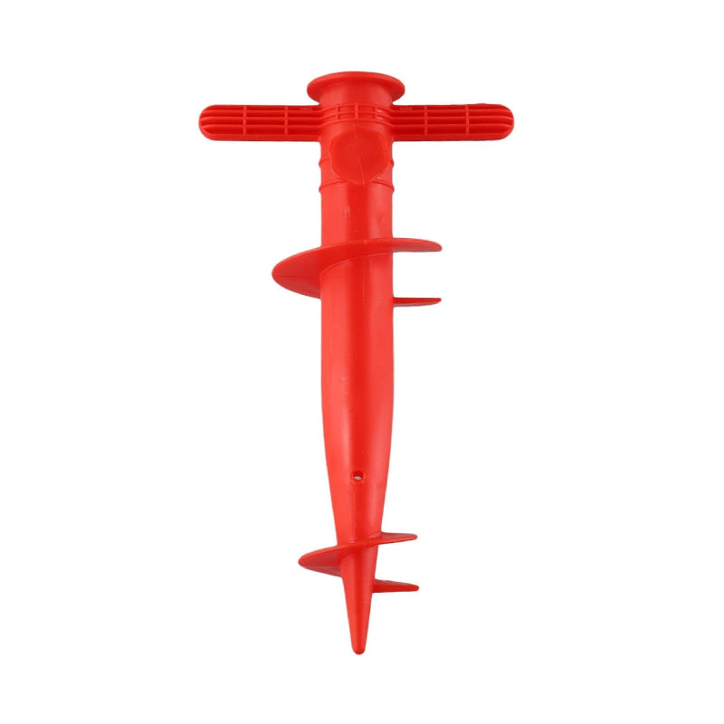 Plastic Adjustable Umbrella Base, Sun, Beach, Terrace, Sand, Ground Fixing Tools (Anchor Bracket, Spiral Tool, Tip Part), 1 Pc - Korvel