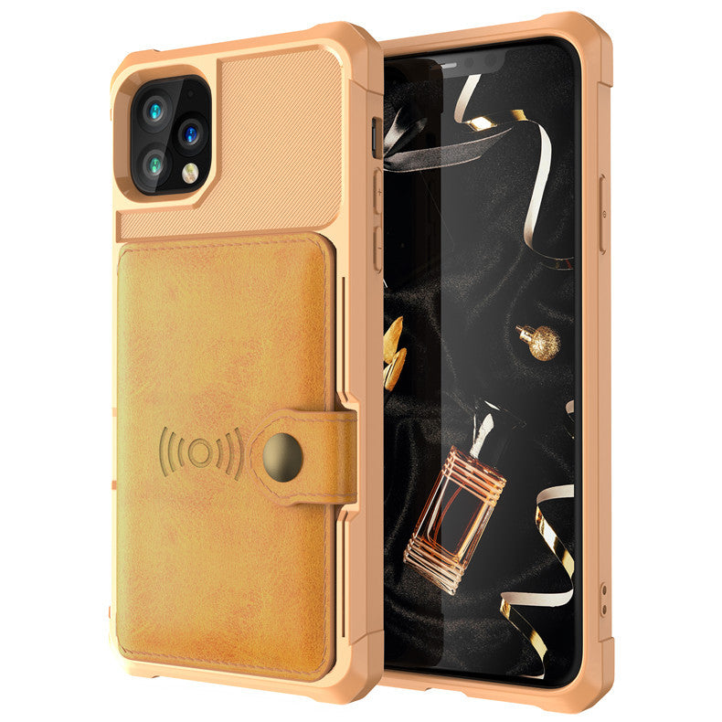 Funda para teléfono con funda magnética para tarjetas para iPhone 13
