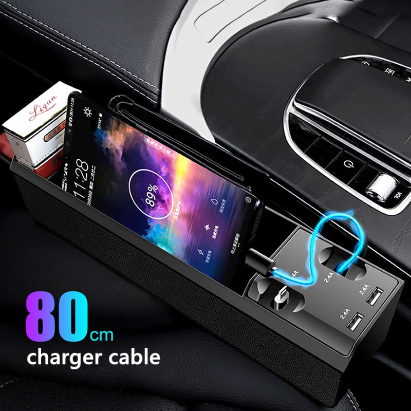 Organizador Universal de Carga Rápida para Asiento de Coche con Almacenamiento
