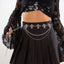 Gothic style spider web iron chain body chain retro carved sunflower alloy waist chain - Korvel