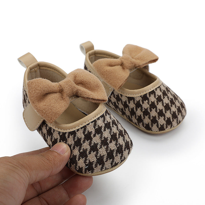Chaussures Princesses à Semelle en Caoutchouc pour Filles Bébés pour les Premiers Pas