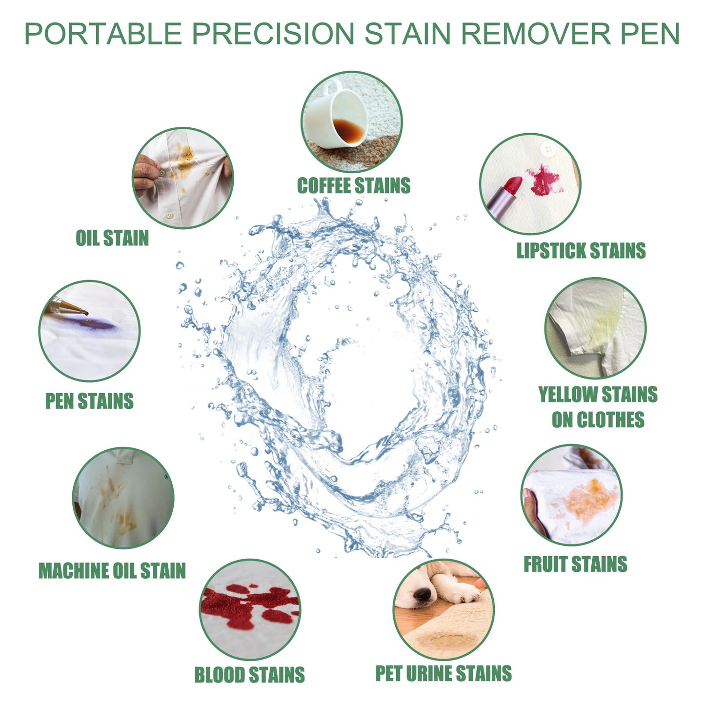 Stylo de détachage de précision portable pour vêtements