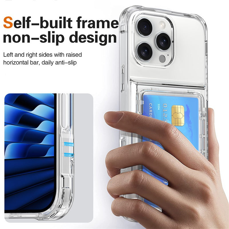 Coque iPhone 16 transparente premium avec emplacement pour carte