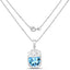 Pendentif en argent sterling avec topaze bleue suisse de 10,90 carats