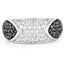 Bague en diamant noir et diamant blanc de 0,99 carat