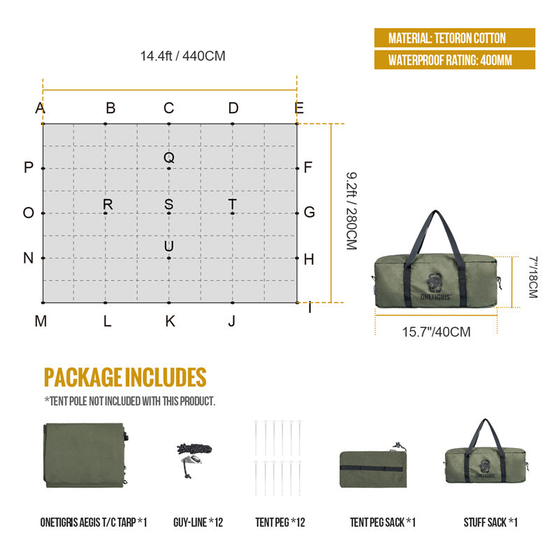Premium Sunscreen and Rainproof Camping Awning