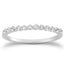 Anillo de Boda de Diamante Flotante de Oro Blanco de 14k