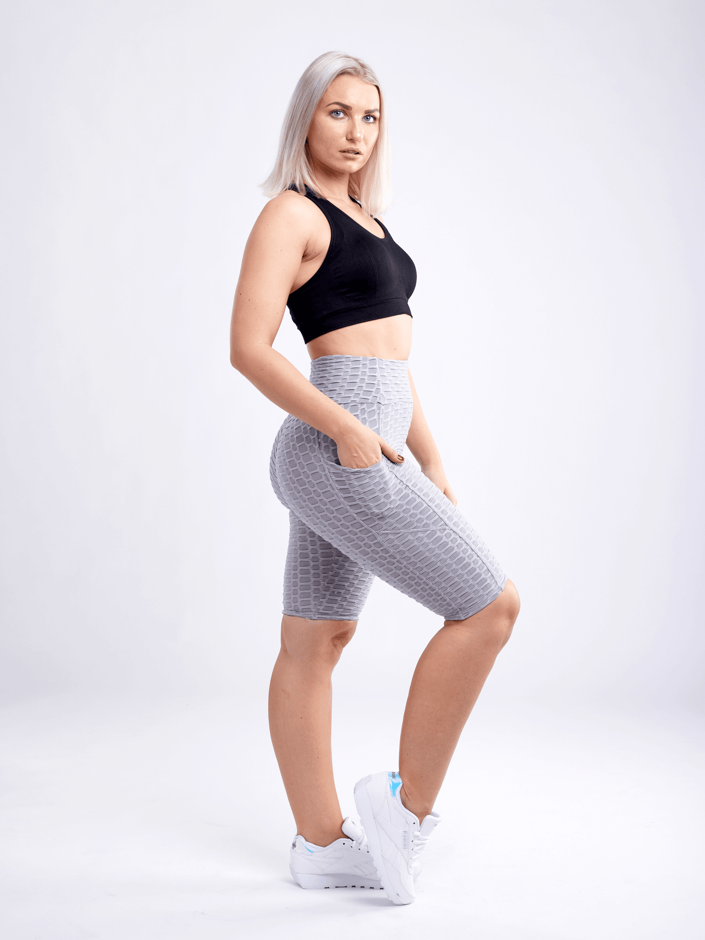 Shorts de yoga taille haute à fronces JupiterGear avec poches