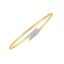 Bracelet Bangle en Or Bicolore 14k avec Diamants