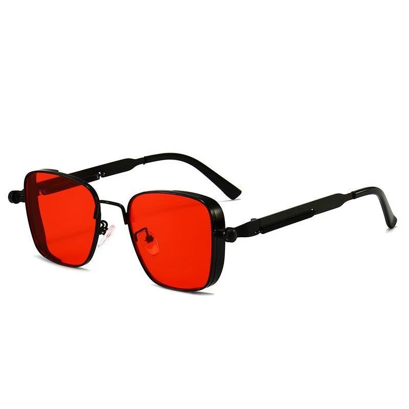 Lunettes de soleil en métal rétro pour hommes
