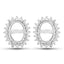 Pendientes Semi Montura de Diamante Blanco Genuino de 0.26 Quilates en Oro Blanco de 14K