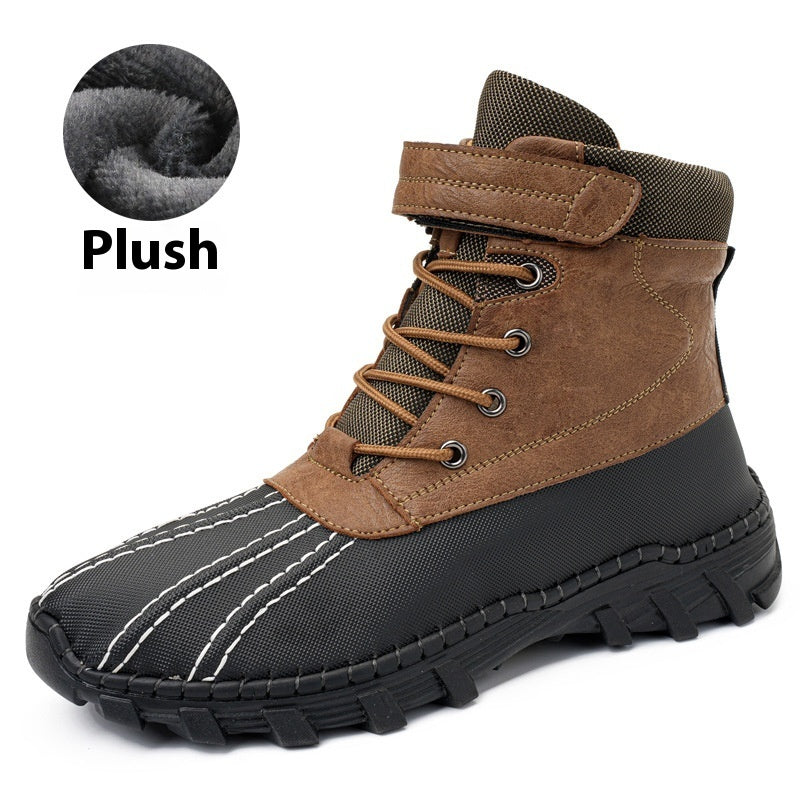 Botas de Nieve Impermeables con Cordones para Hombres y Mujeres