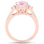 2.73 Carat Kunzite and White Topaz Sterling Silver Ring