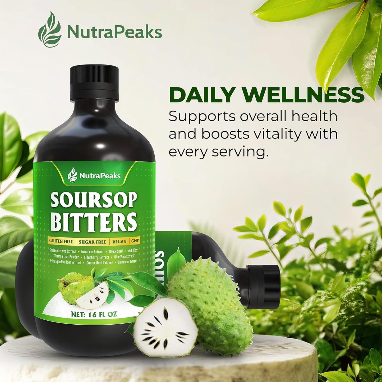 Premium Soursop Bitters – Herbal Infusion with Turmeric & Moringa
