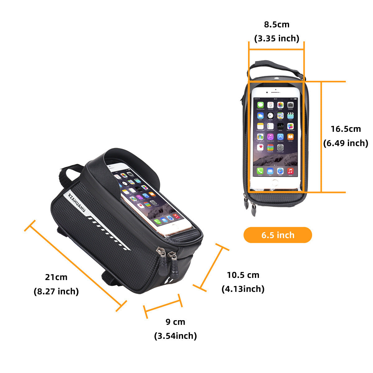 Sac de tube supérieur de vélo imperméable premium pour téléphones mobiles