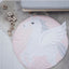 Alfombra de Juego de Algodón en Forma de Cisne de 90CM para Niños - Alfombra Redonda Suave