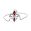 Bracelet Bolo Ajustable en Argent Sterling .925 avec Grenat et Diamant