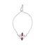 Bracelet Bolo Ajustable en Argent Sterling .925 avec Grenat et Diamant