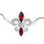 Bracelet Bolo Ajustable en Argent Sterling .925 avec Grenat et Diamant