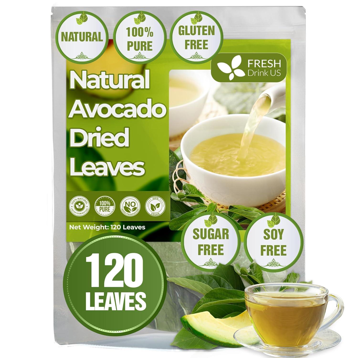 Natural Avocado Whole Leaves Dried, Tea Bags, 100% Pure from Avocado Leaves, Avocado Leaf Tea, Hojas de Aguacate Seca, No Additives, No Caffeine, Vegan - Korvel