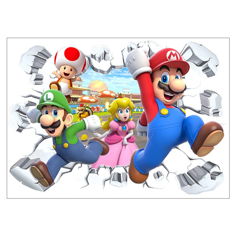 Super Mario Waterproof Wall Stickers for Kids' Rooms