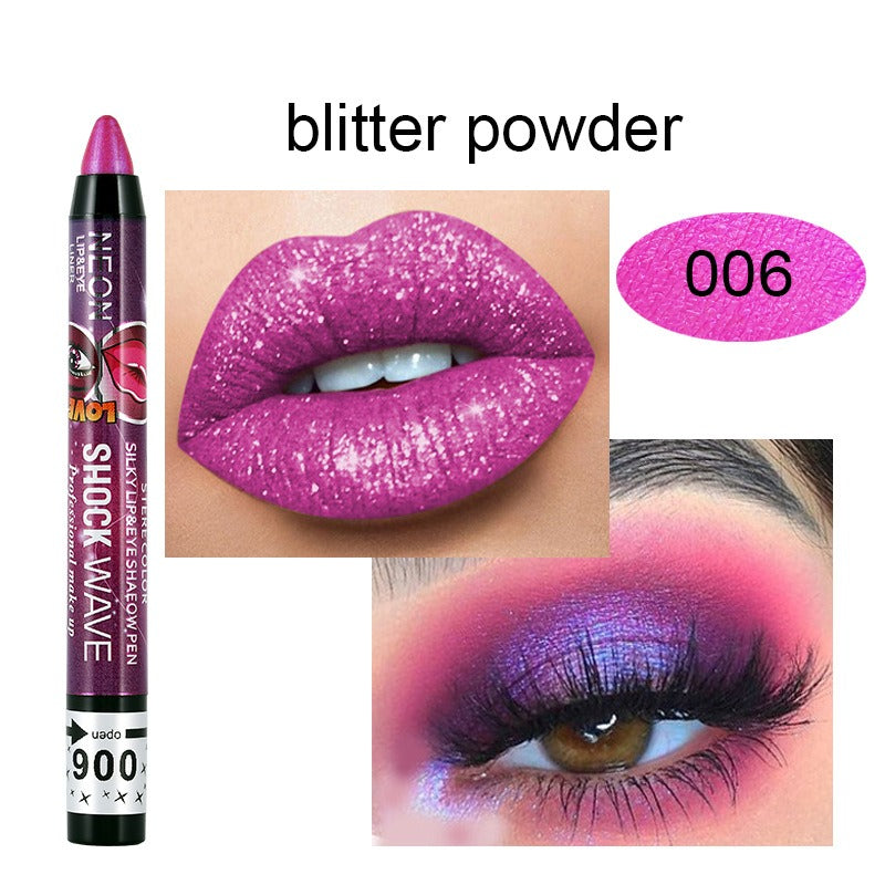 KISS SUSY 36 color eye shadow pencil stick lip pencil 2 in 1 is not easy to smudge - Korvel