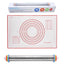 17 inch stainless steel adjustable thickness rolling pin scale rolling pin leather material kneading tool - Korvel