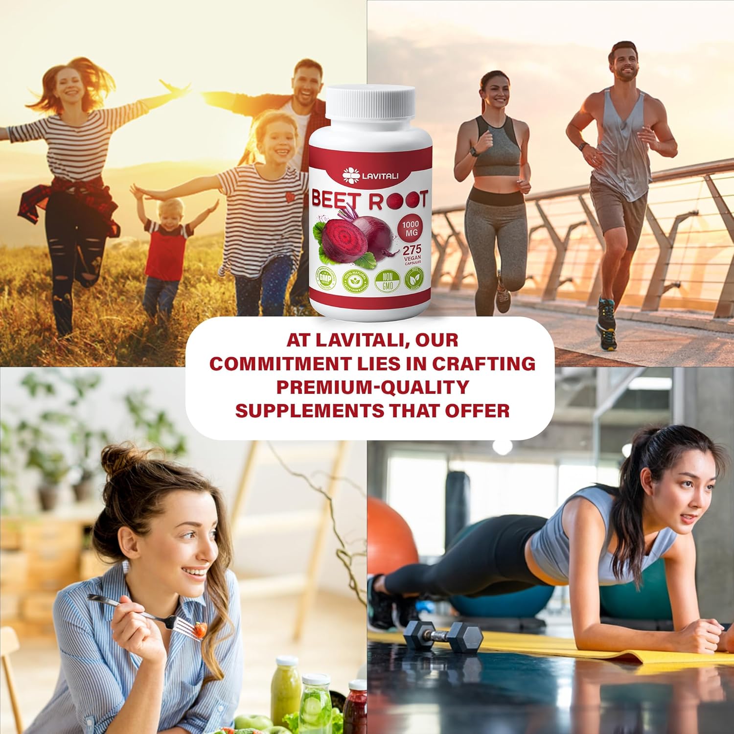 Beet Root Extract Capsules No Gluten, No Sugar, Vegan Capsules, High Concentrated Herbal Beet Root Extract. - Korvel