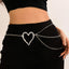 Sweet Cool Ins Exaggerated Big Love Waist Chain Female Personality Metal Thin Chain Body Chain - Korvel