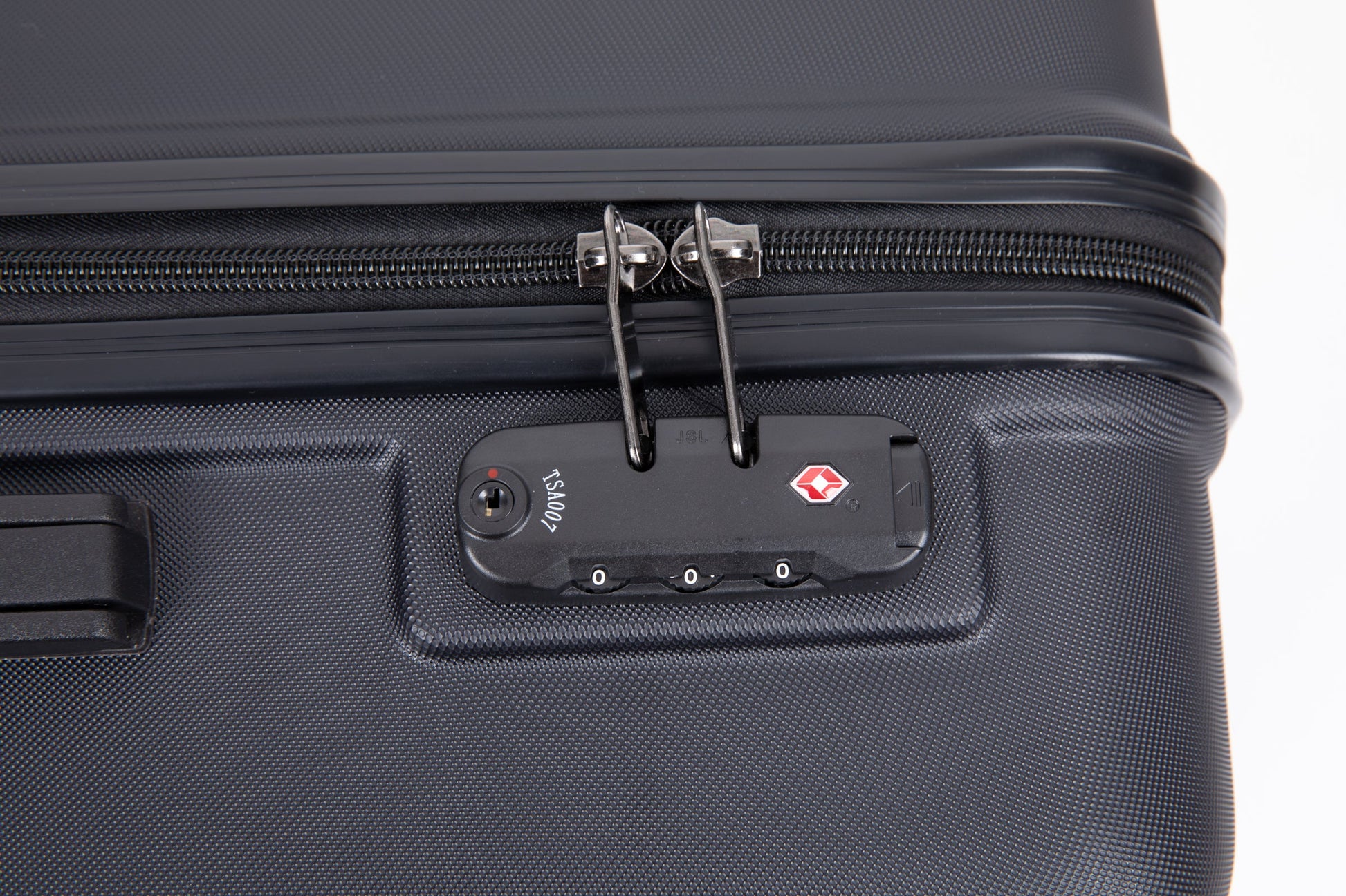 3 Piece Luggage Sets ABS Lightweight Suitcase with Two Hooks, Spinner Wheels, TSA Lock, (20/24/28) Black - Korvel