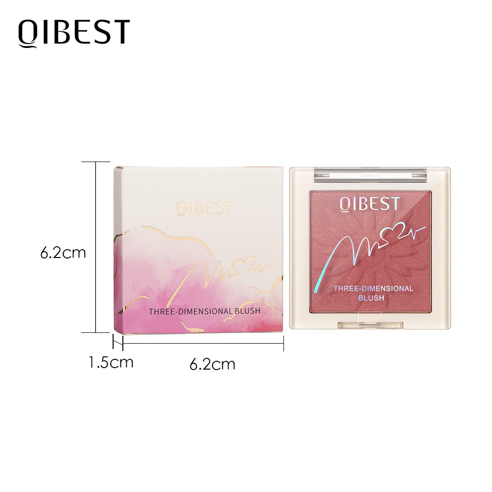 QIBEST Matte Pearlescent Blush Powder