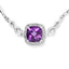 .925 Sterling Silver Amethyst & Diamond Accent Lariat Bracelet